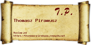 Thomasz Piramusz névjegykártya